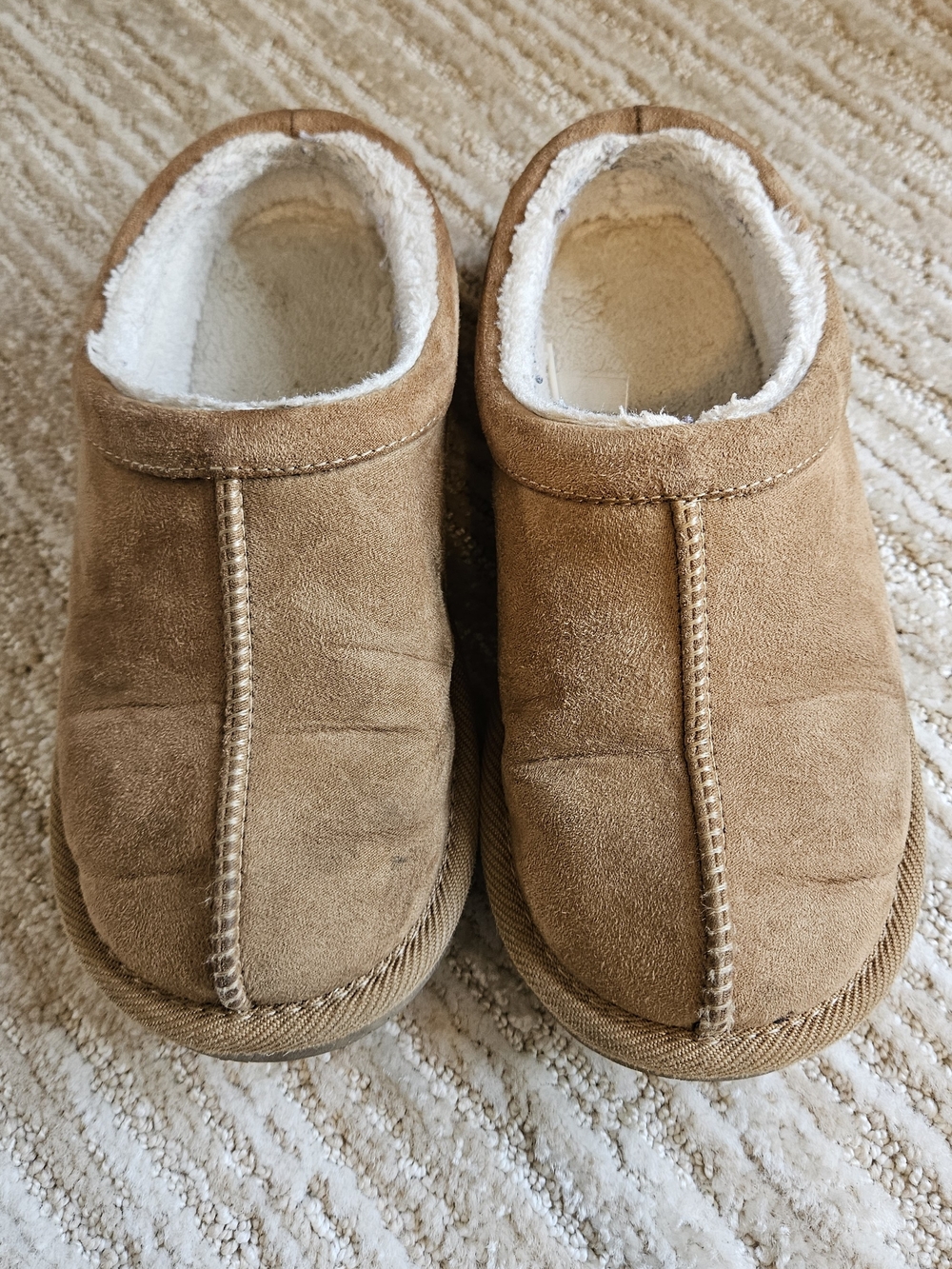 Cat & Jack Kids Tan Suede Slip-On Slippers